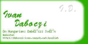 ivan daboczi business card